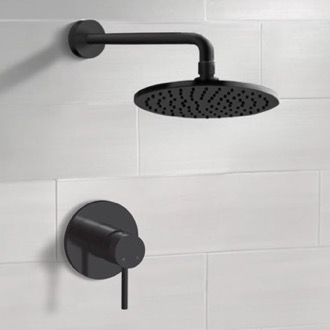 Shower Faucet Matte Black Rain Shower Faucet Set, Rain Shower Head, Shower Faucet Remer SS56